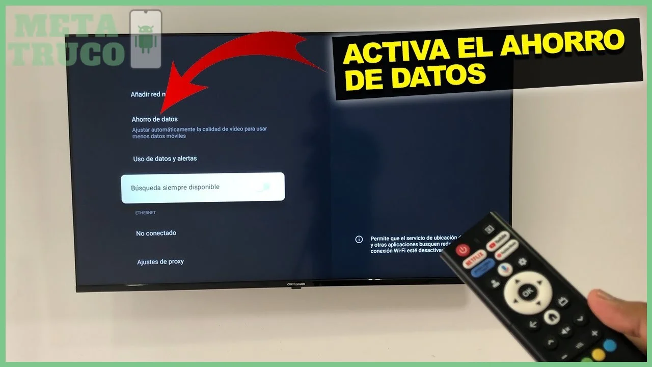 Activa el "Ahorro de datos" en los ajustes de la aplicación de YouTube