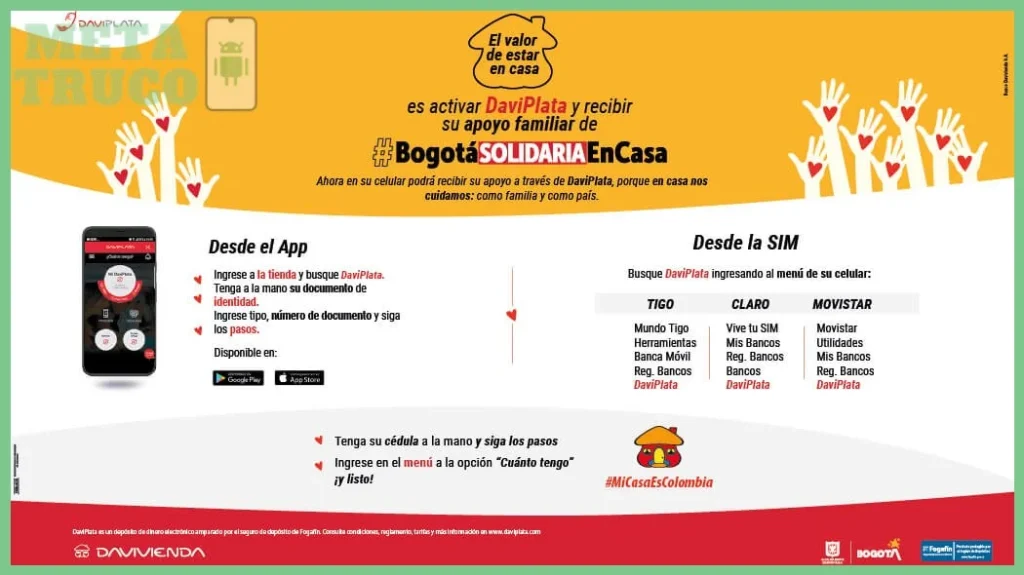Cómo configurar el acceso directo a Daviplata en pantalla
