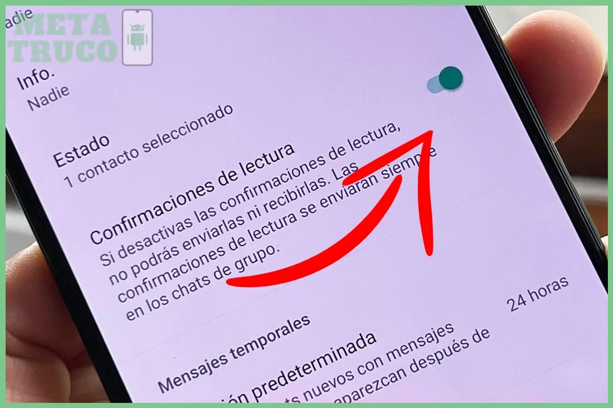 Cómo desactivar la confirmación de lectura en WhatsApp