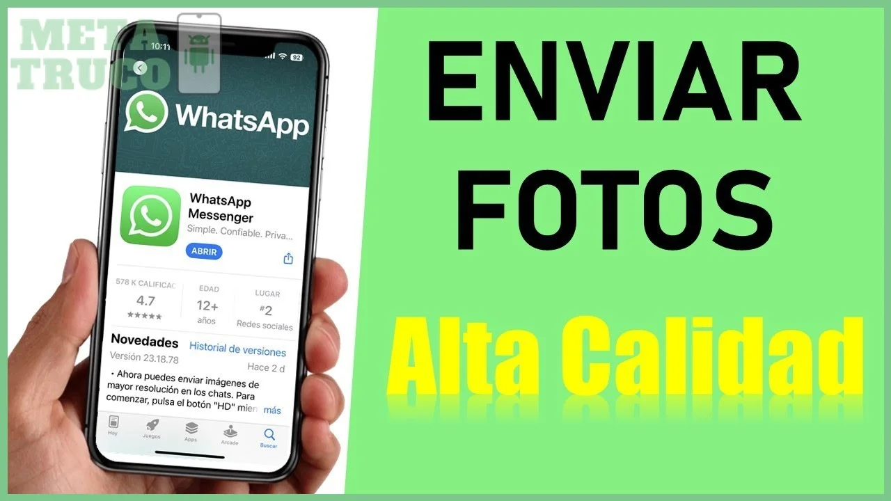 Cómo enviar fotos en alta calidad en WhatsApp