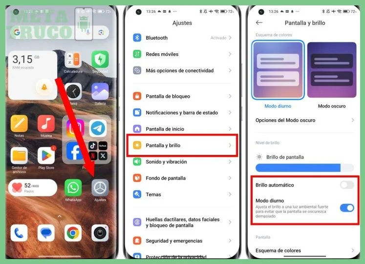 Cómo funciona el brillo automático y por qué gasta menos que el manual