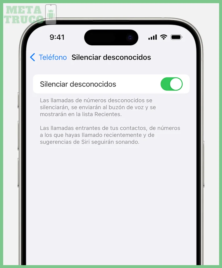 ¿Cómo silenciar llamadas de números desconocidos?