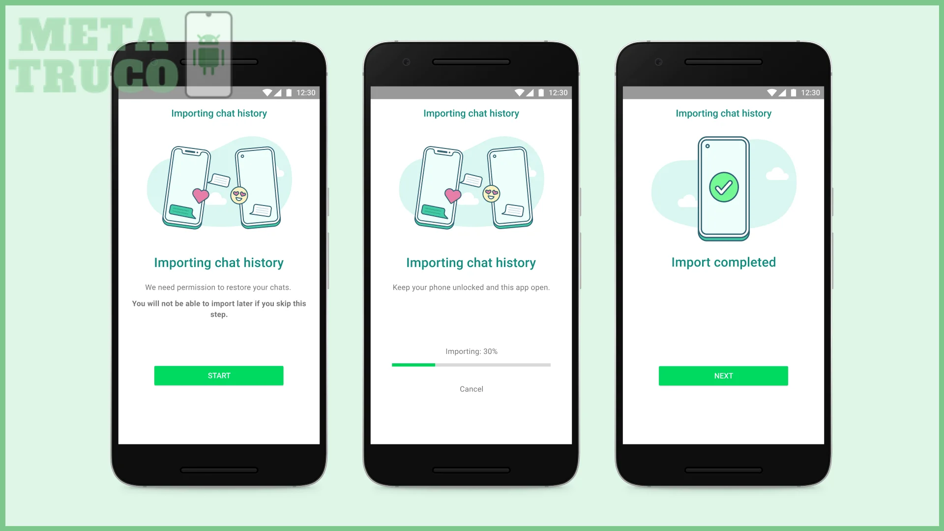 Cómo usar la opción para transferir desde el teléfono anterior mediante Wi-Fi