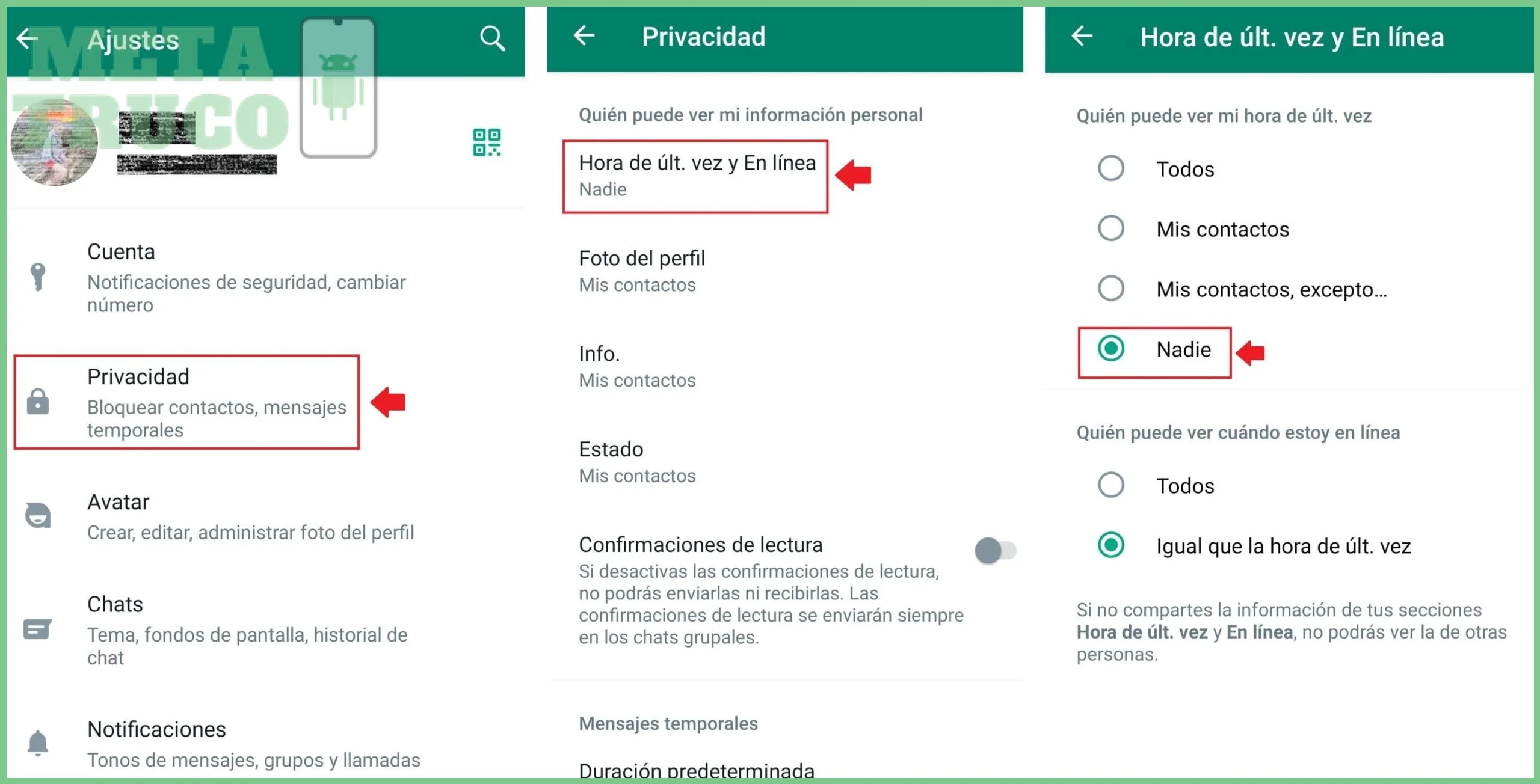 Conexión a internet para verificar y aplicar los ajustes
