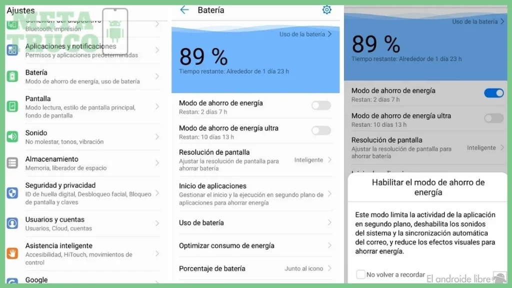 Modo ahorro de batería en Android: cómo activarlo y configurarlo
