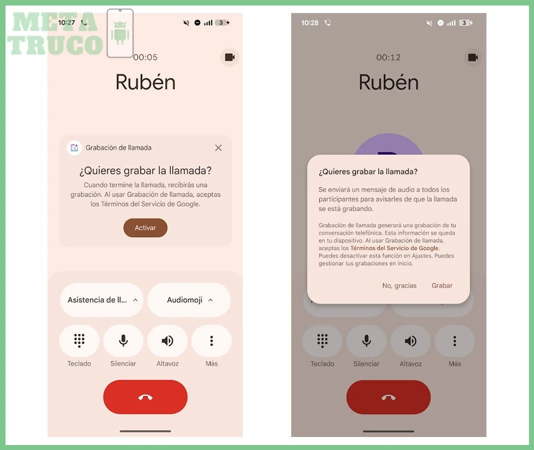 Paso 1 — Activar la grabación nativa en teléfonos Samsung One UI