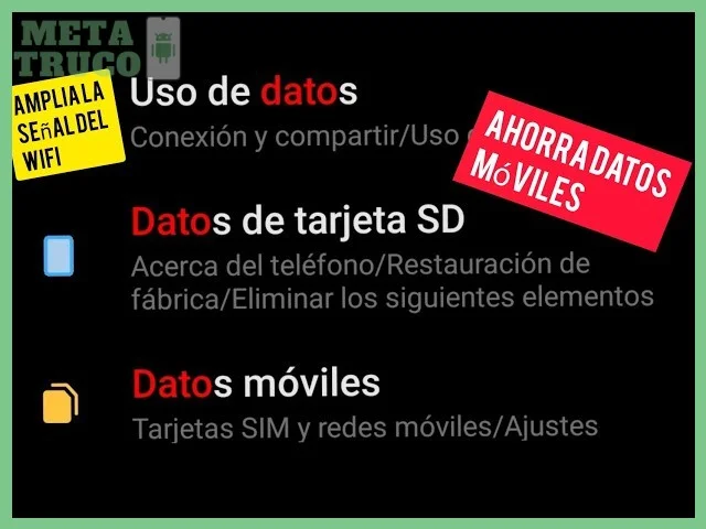 Selecciona "Solo en WiFi" o "Ahorro de datos" según tu plan