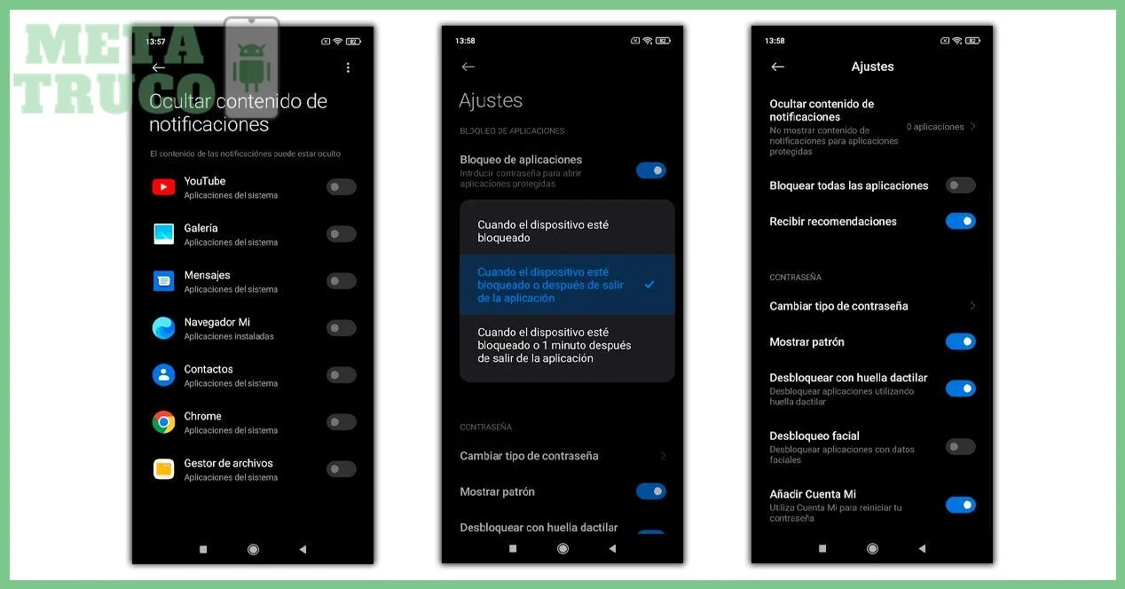 Versión de Android y capa de personalización necesaria